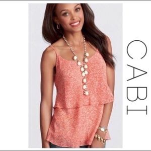 CAbi | Paprika Ruffle Double Layer Tank Top
